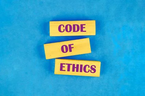 Business and code of ethics concept. Copy space. Symbol. Concept words Code o Stock-Fotos