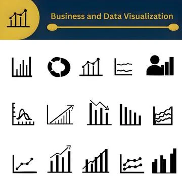 Business and Data Visualization Icons 스톡 일러스트
