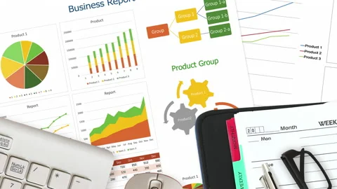 Business and graph Stock Footage 131211801