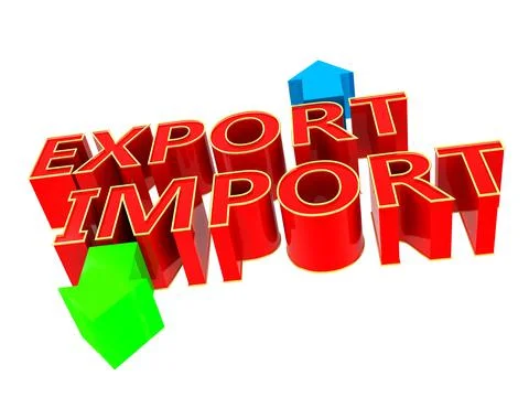 Business and import or export concept Stock Illustration
