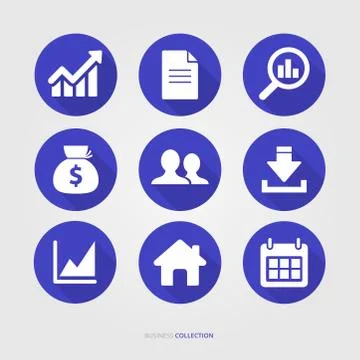 Business and information logo set Illustrazione stock