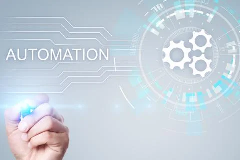 Business and manufacturing process Automation, smart industry, innovation and 스톡 사진