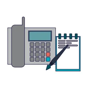 Business and office elements blue lines Illustrazione stock
