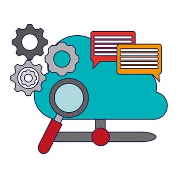 Business and office elements blue lines Stock Illustration