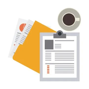 Business and office elements 库存插图