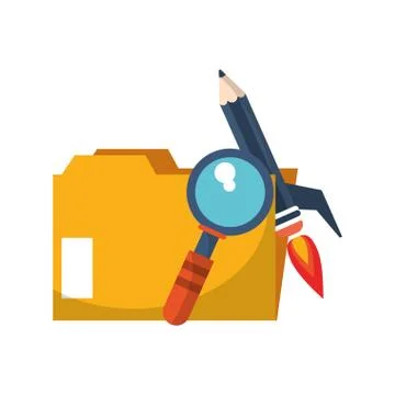 Business and office elements 库存插图