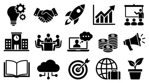 Business and professional development vector icon collection for corporate イラスト素材