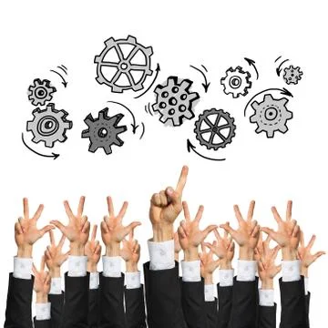 Business and teamwork concept Illustrazione stock