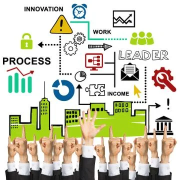 Business and teamwork concept Illustrazione stock