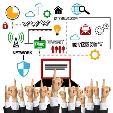 Business and teamwork concept Stock Illustration