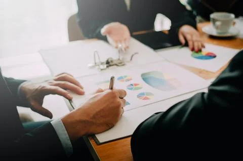 Business and teamwork Unity in work Meeting Of successful businesspeople Stockfoto's