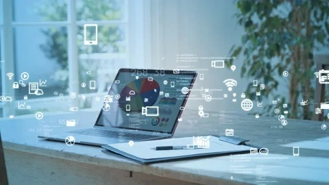 Business and technology concept. Application software. Stock Footage 151494985