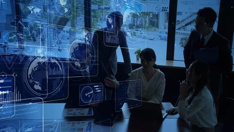 Business and technology concept. Communication network. Stock Footage 120548726