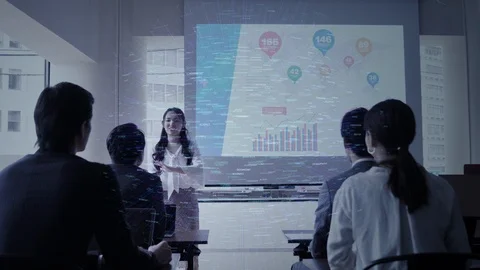 Business and technology concept. Communication network. Stock Footage 120550843