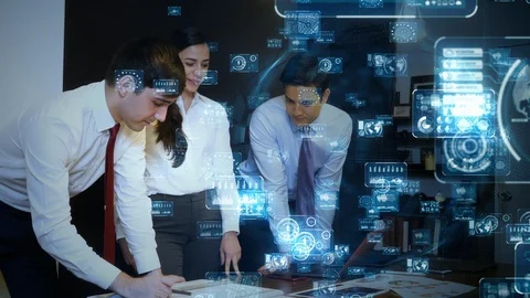 Business and technology concept. Communication network. Stock Footage 130059905