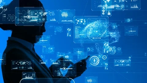 Business and technology concept. Stock Footage 105391677