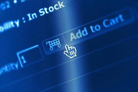 Business and technology: e-commerce screen shot Foto stock