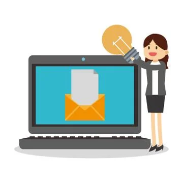Business and technology Stock Illustration
