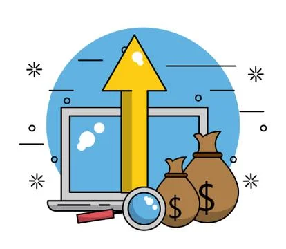 Business and technology Stockillustratie