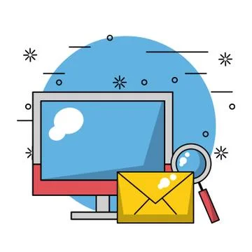 Business and technology Illustrazione stock
