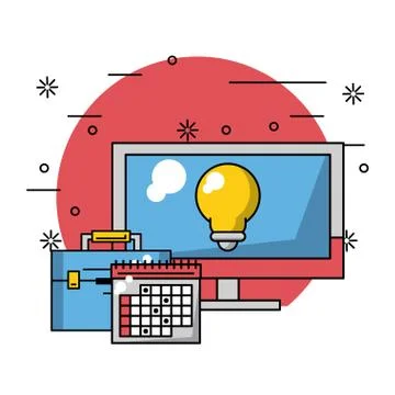 Business and technology 스톡 일러스트