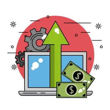 Business and technology 스톡 일러스트