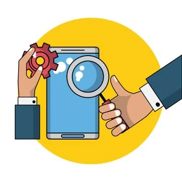 Business and technology Illustrazione stock