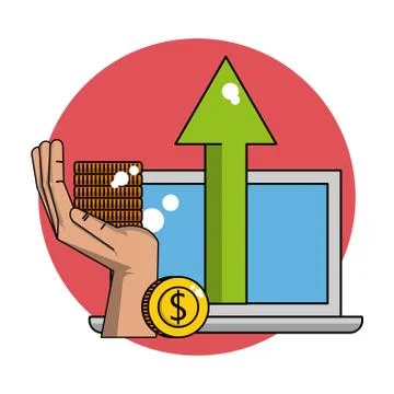 Business and technology Illustrazione stock