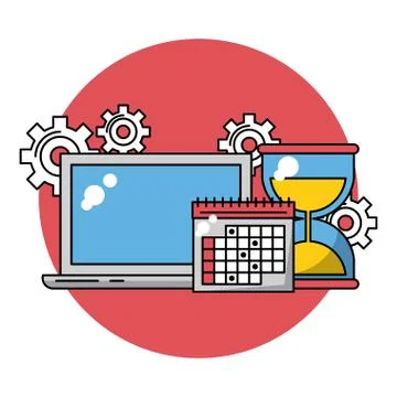 Business and technology Stock Illustration