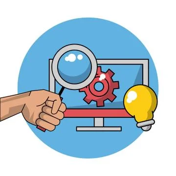 Business and technology Stockillustratie