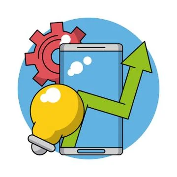 Business and technology Stockillustratie