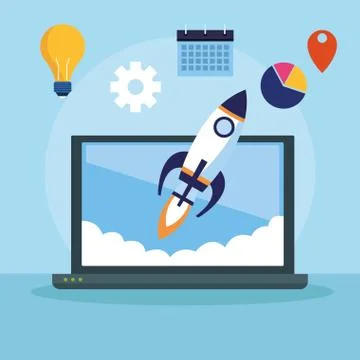 Business and technology Stock Illustration