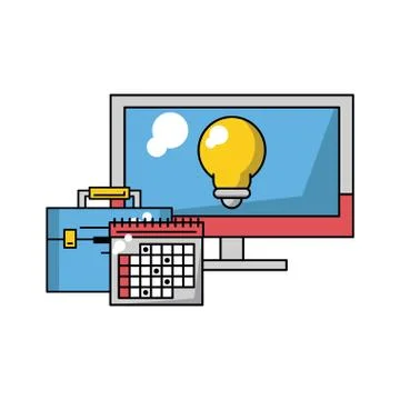 Business and technology Illustrazione stock