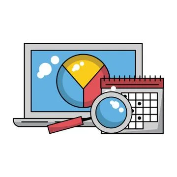 Business and technology Stock Illustration