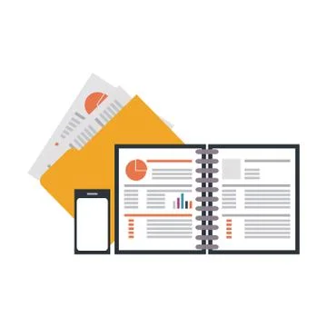 Business and technology Stock Illustration