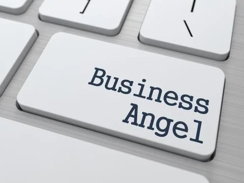 Business Angel Button on Computer Keyboard. 스톡 일러스트