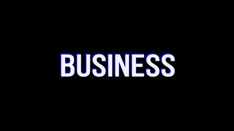 Business. Animation of Text With Glitch Effect Stock Footage 121625983