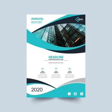 Business Annual Report Layout Stock Illustration