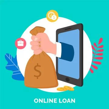 Business application layout. Program for online loans and deposits in the bank 스톡 일러스트