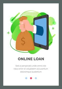 Business application layout. Program for online loans and deposits in the bank Stock Illustration