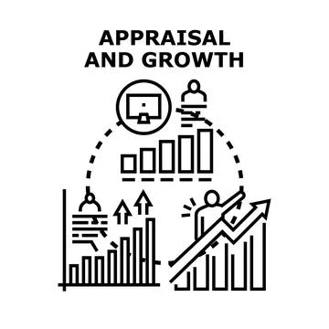 Business appraisal and growth developing strategy concept Stock Illustration
