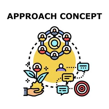 Business approach concept developing strategy for growth Stock Illustration