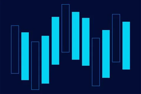 Business arrow candlestick growth graph chart of stock market investment Stock Illustration