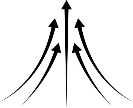Business arrow candlestick growth graph chart of stock market investment Stock Illustration