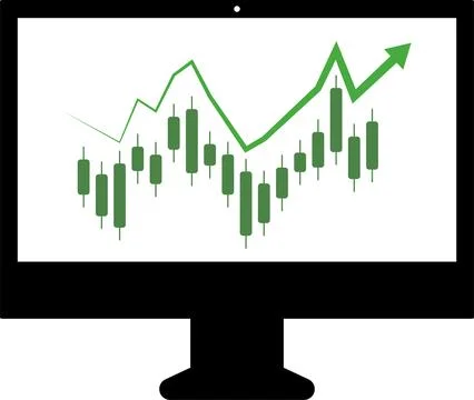 Business arrow growth graph chart of stock market investment trading Stock Illustration