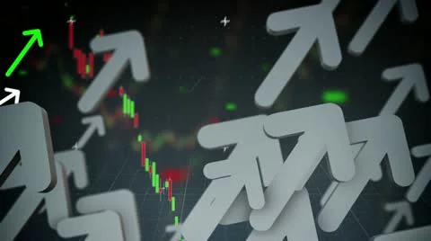 Business arrows up loop Video stock 21362472