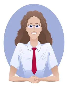 Business Assistant Portrait Stock Illustration