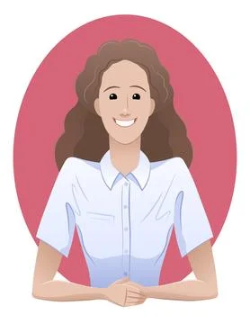 Business Assistant Portrait Stock Illustration