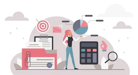 Business Audit Analysis with Cloud Data Visualization 스톡 일러스트