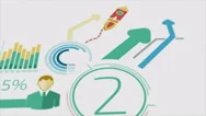 Business Background With Elements Of Infographics 4K Stock Footage